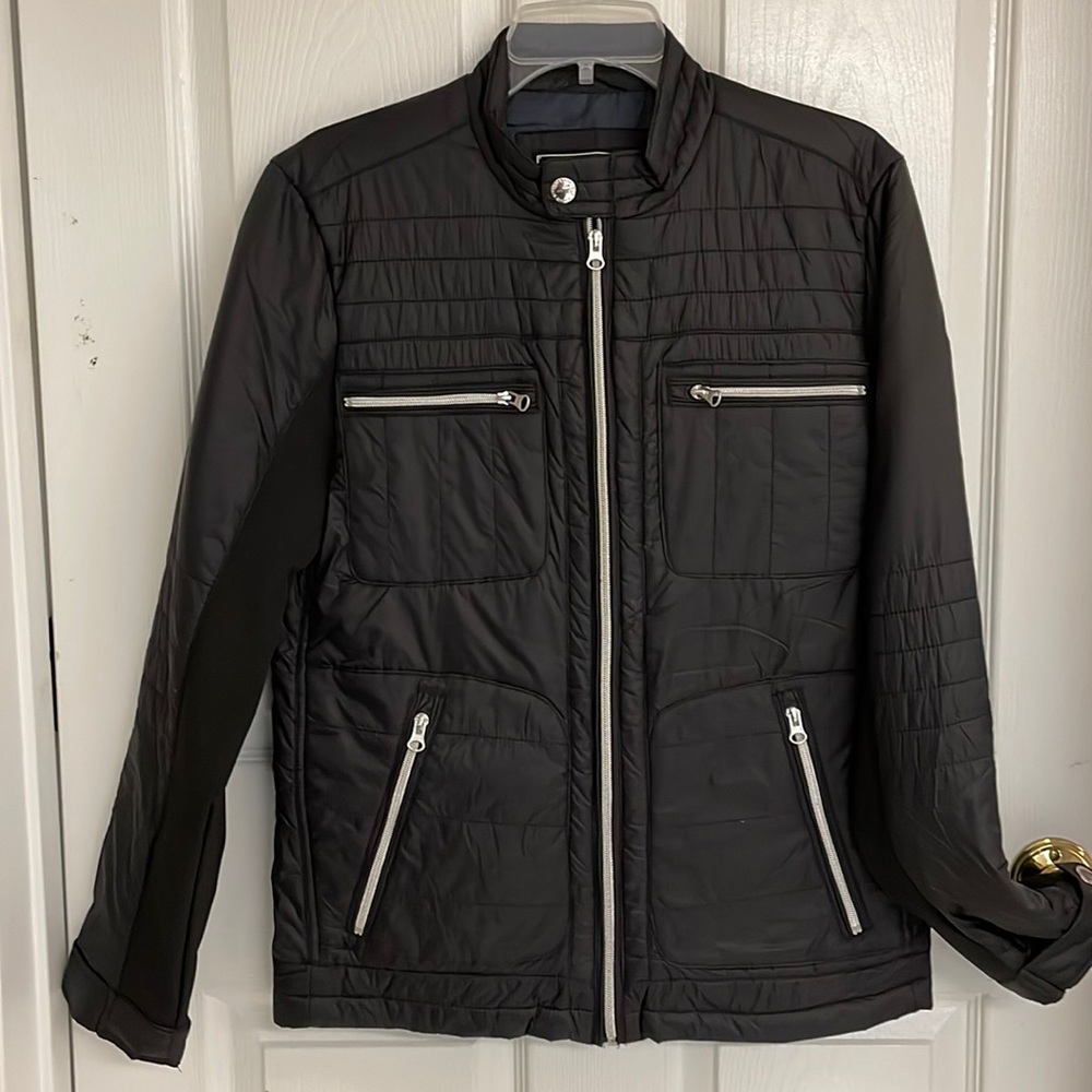 BUFFALO David Bitton lined Jacket pockets Zippers Black Mens Size Small